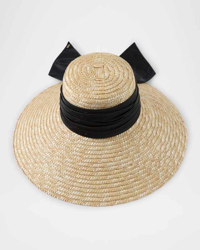 Mirabel Bow Straw Beach Hat